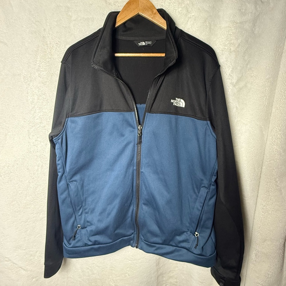 The North Face Black and Blue Lightweight Full-Zip Jacket